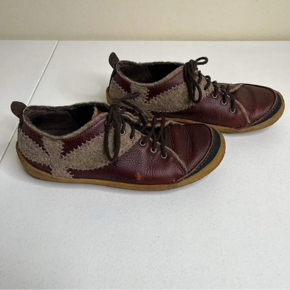 Merrell Milan Autumn Leather Lace Up Felted Wool Round Toe Shoe Women Size 7.5